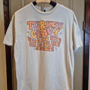Graphic Tee with Colorful Text
